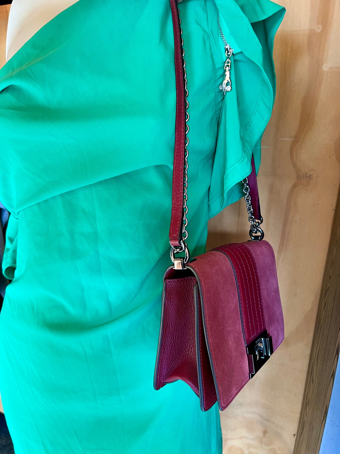 Furla Suede, Leather Shoulder & Crossbody Bag