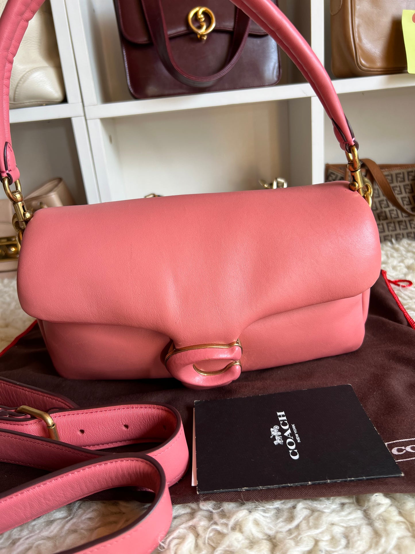 Coach Tabby Pink Puffy Leather Shoulder & Crossbody Bag
