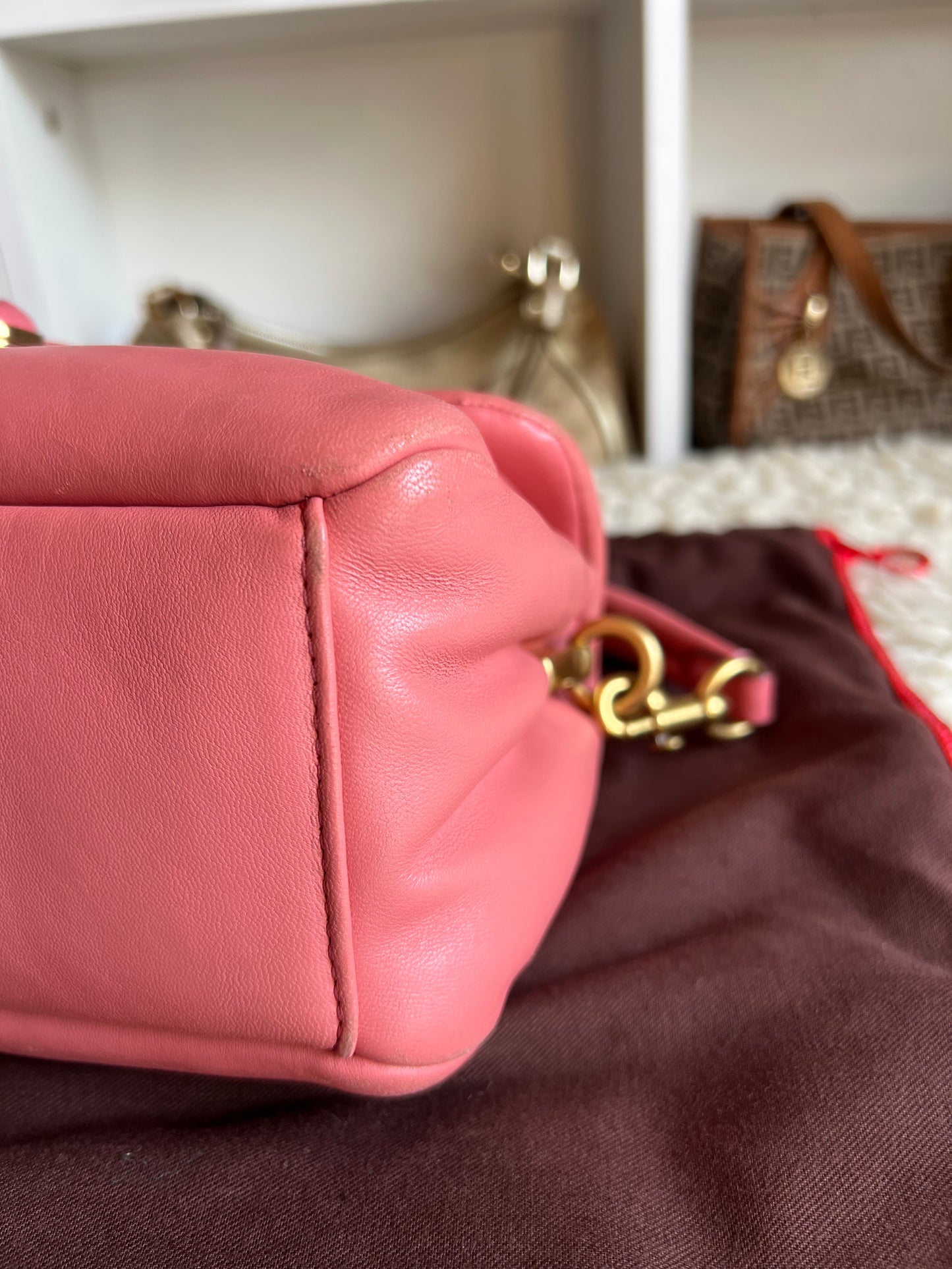 Coach Tabby Pink Puffy Leather Shoulder & Crossbody Bag