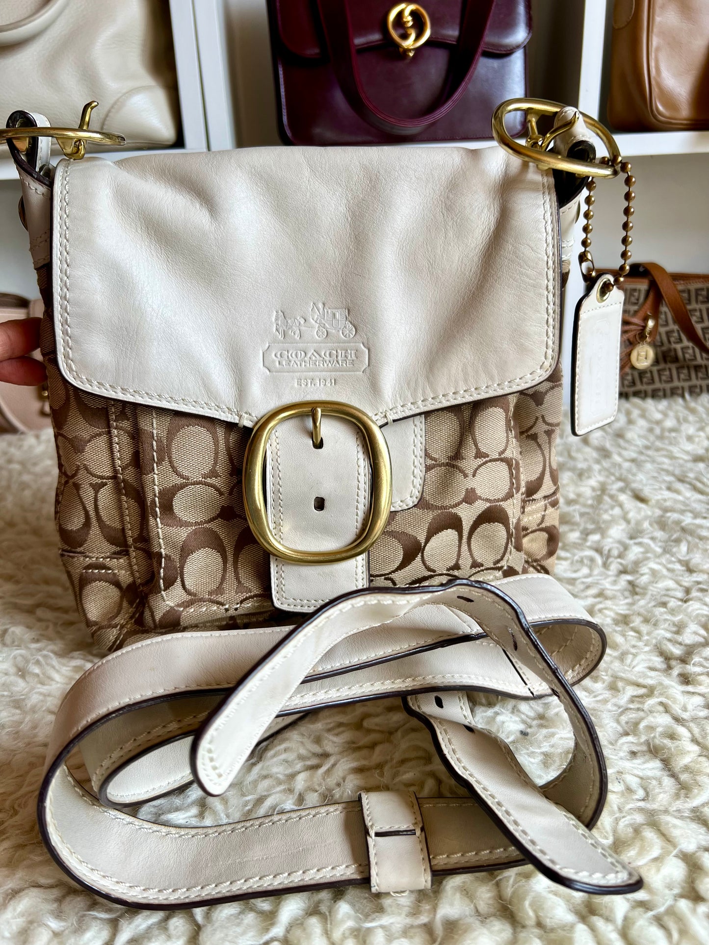 Coach Canvas Leather Small Crossbody