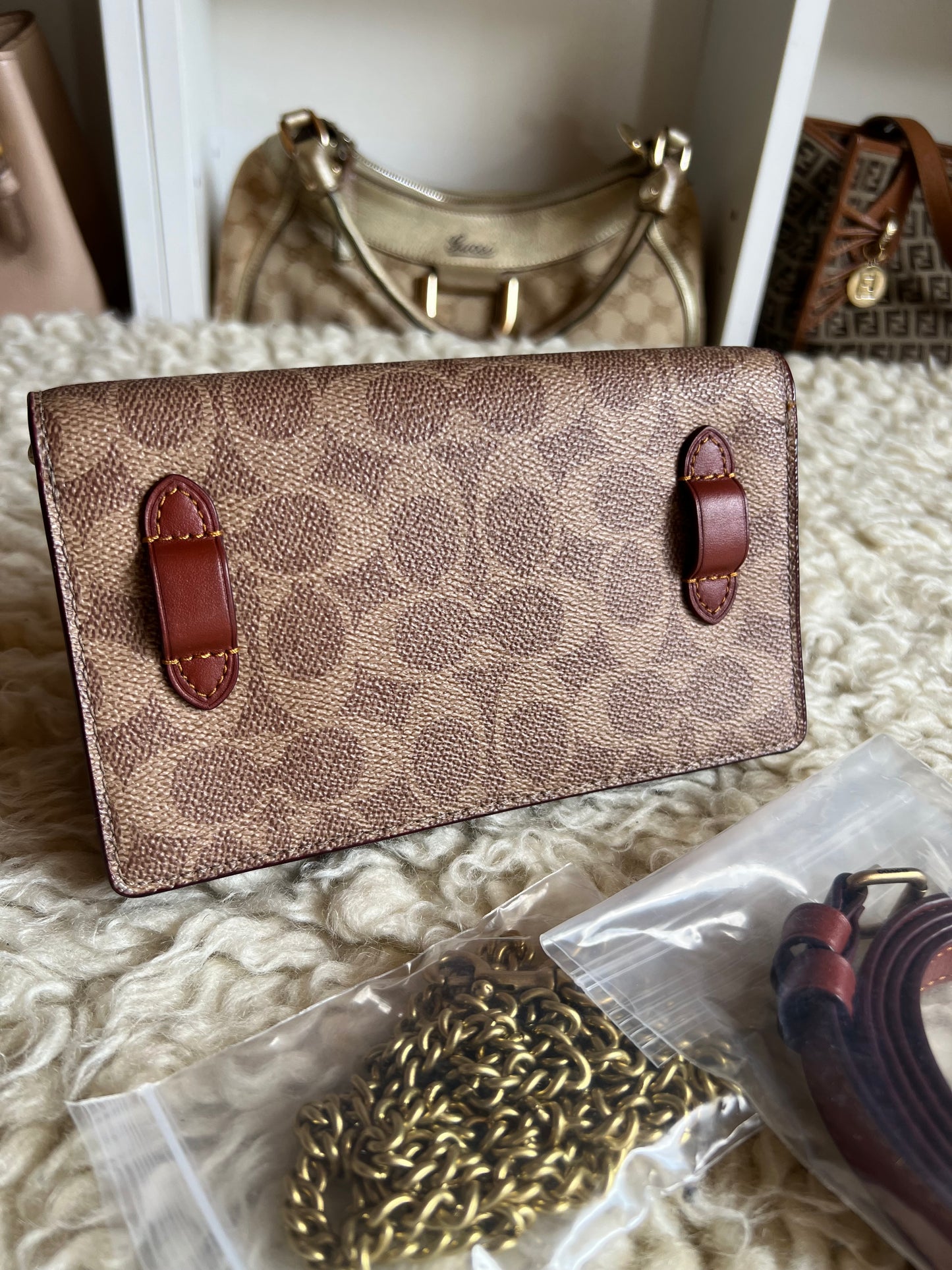 Coach Belt &  Convertible Crossbody Mini Canvas Leather Shoulder Bag