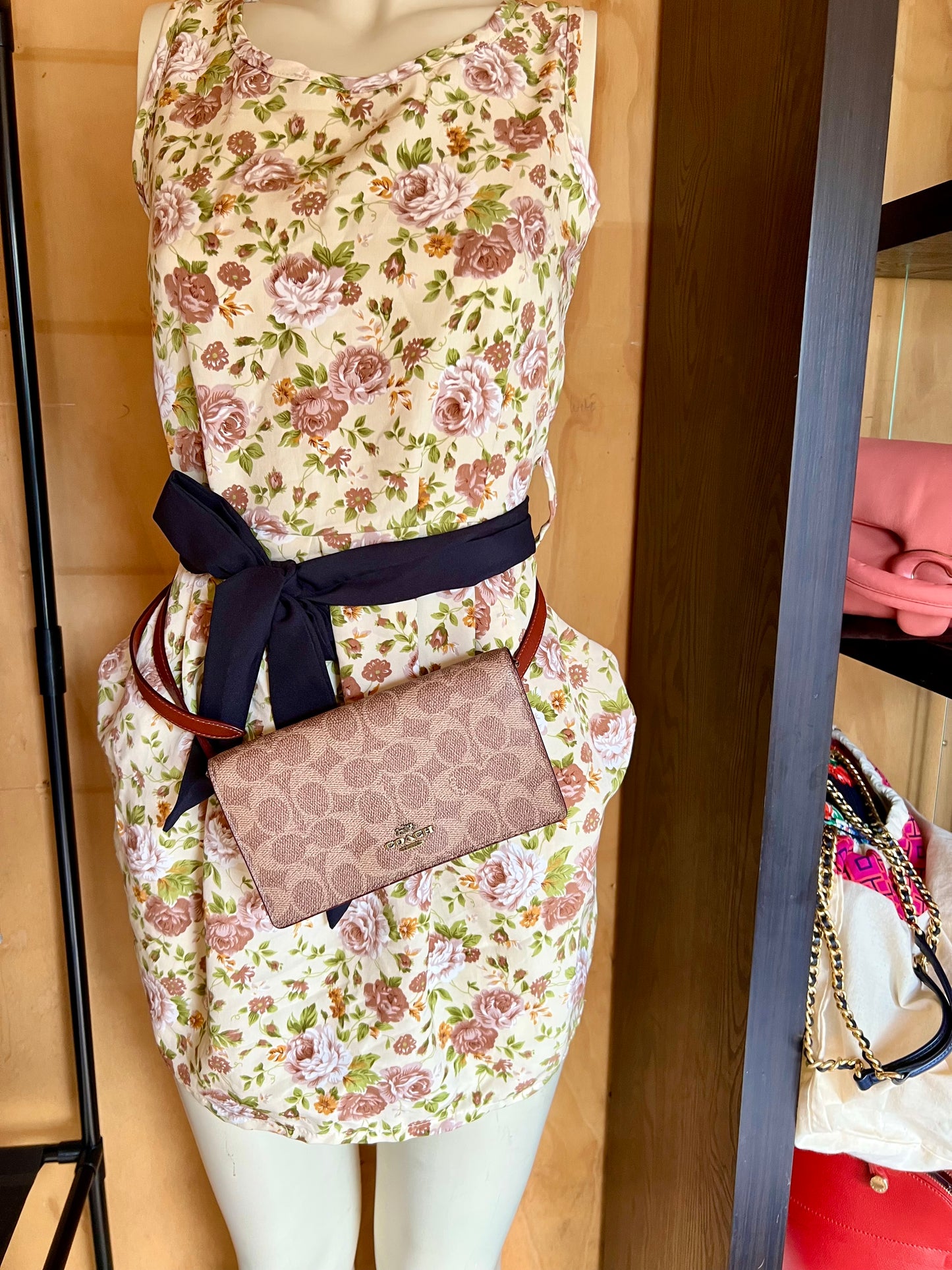 Coach Belt &  Convertible Crossbody Mini Canvas Leather Shoulder Bag