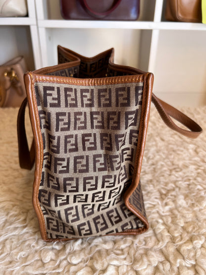 Fendi Mini Tote Canvas Handbag
