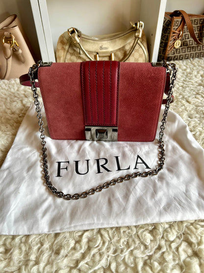 Furla Suede, Leather Shoulder & Crossbody Bag