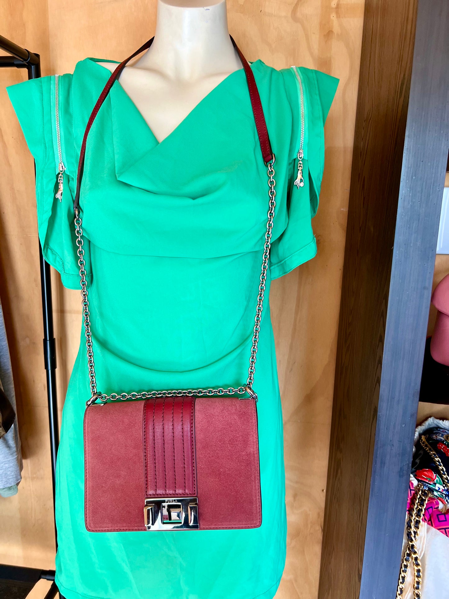 Furla Suede, Leather Shoulder & Crossbody Bag