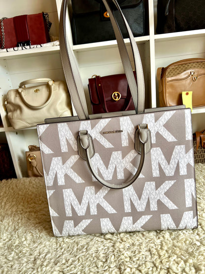Michael Kors Canvas Leather Tote Travel Shoulder & Handbag