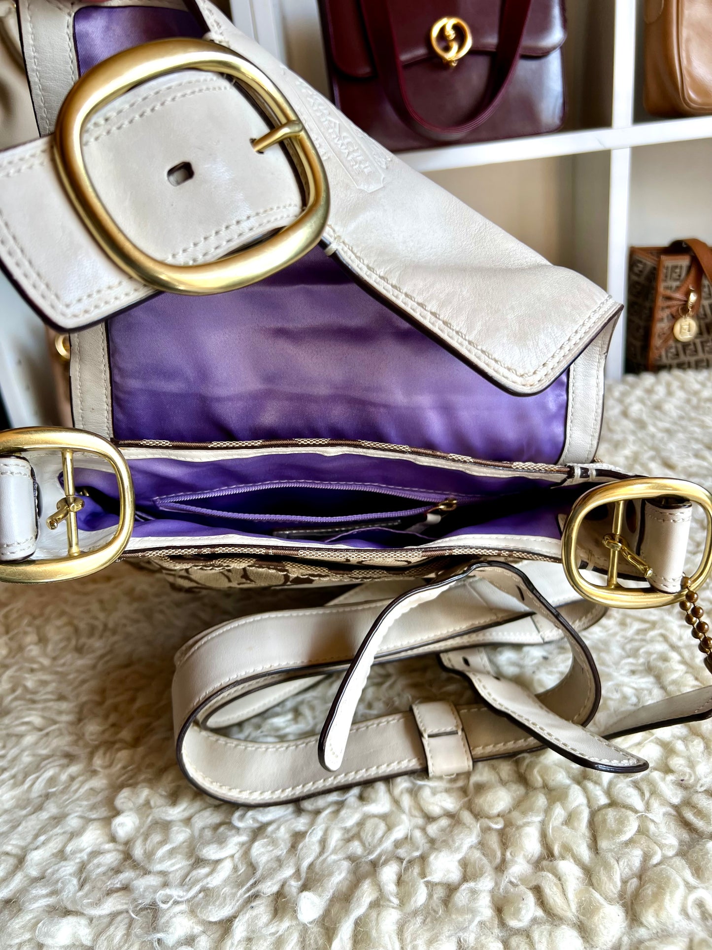 Coach Canvas Leather Small Crossbody