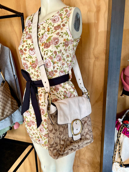 Coach Canvas Leather Small Crossbody