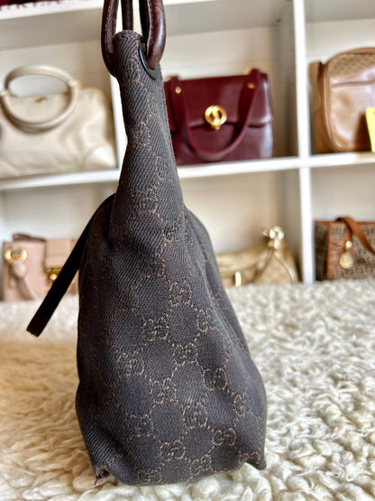 Gucci Denim Leather Shoulder Bag