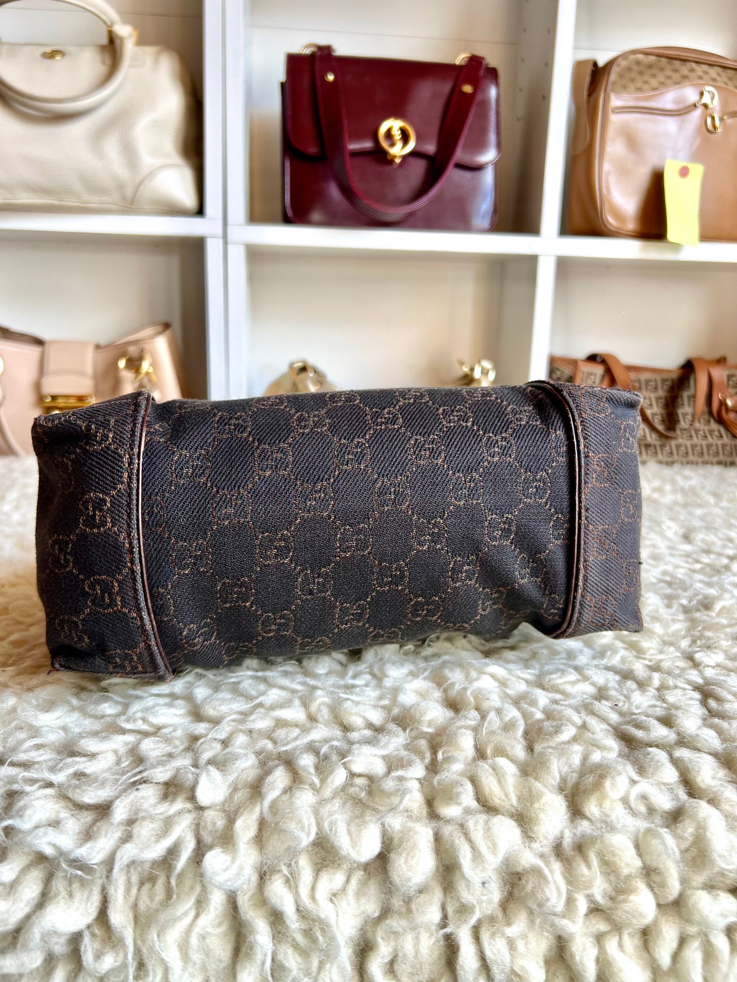 Gucci Denim Leather Shoulder Bag