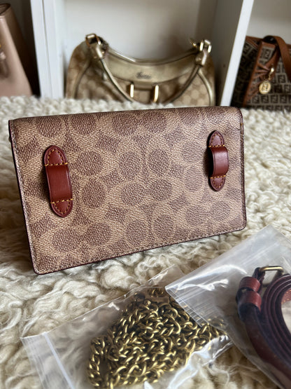 Coach Belt &  Convertible Crossbody Mini Canvas Leather Shoulder Bag