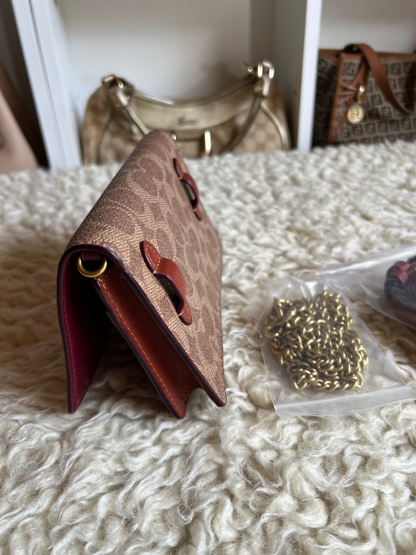 Coach Belt &  Convertible Crossbody Mini Canvas Leather Shoulder Bag