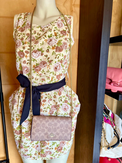 Coach Belt &  Convertible Crossbody Mini Canvas Leather Shoulder Bag