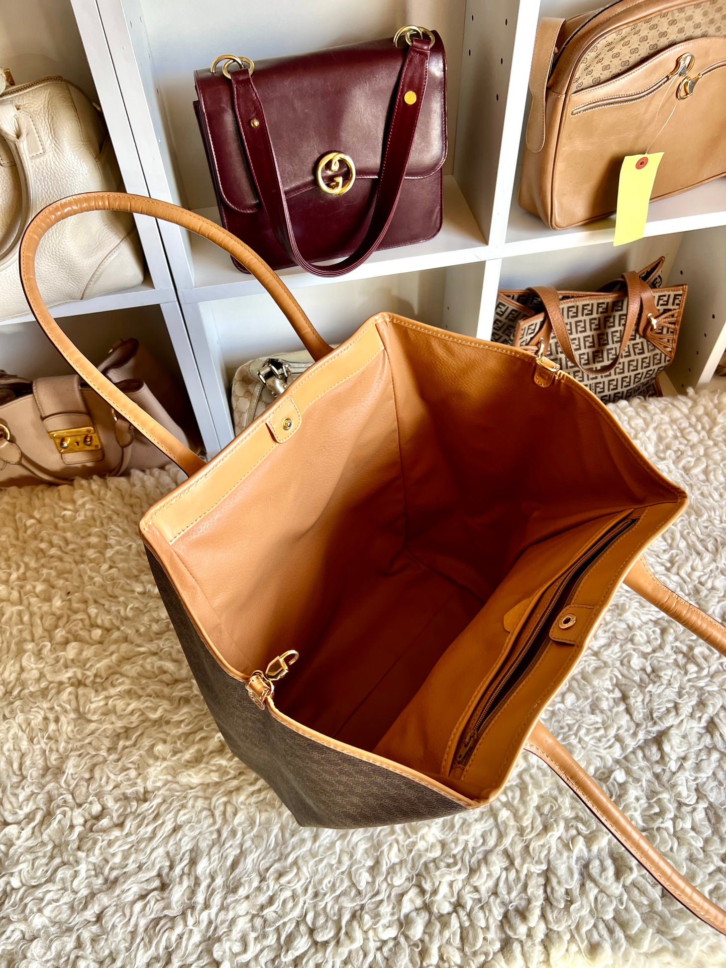 Celine Monogram Travel Tote Shoulder Leather Bag