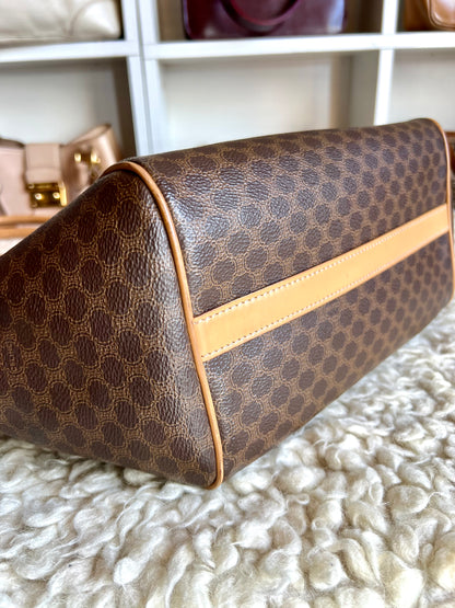 Celine Monogram Travel Tote Shoulder Leather Bag
