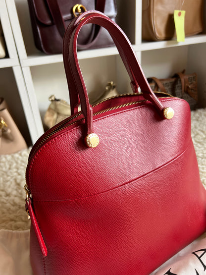 Furla Red Piper Onyx Saffiano Leather Shoulder Crossbody Bag