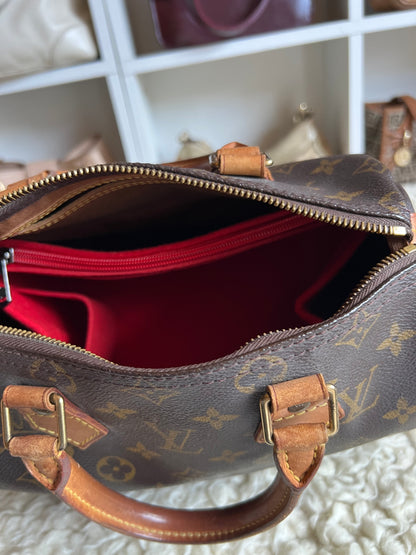 Louis Vuitton Speedy 25 Monogram Authentic Leather Handbag